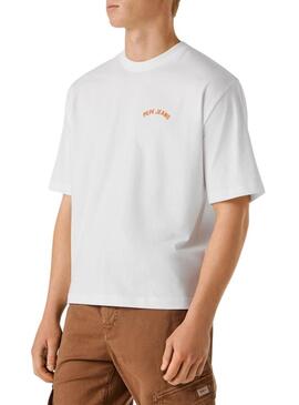 Camisa Pepe Jeans Gideon branca para homem