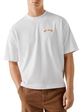 Camisa Pepe Jeans Gideon branca para homem