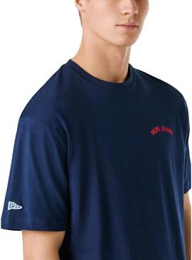 Camiseta Pepe Jeans Gideon azul marino para homem.