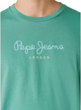 Camiseta Pepe Jeans Eggo verde para homem.