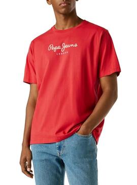 Camiseta Pepe Jeans Eggo vermelha para homem