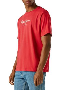 Camiseta Pepe Jeans Eggo vermelha para homem