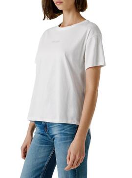 Camiseta Pepe Jeans Mia branca para mulher.