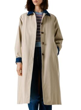 Trench coat Pepe Jeans Fionna bege para mulher