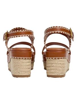 Sandálias Pepe Jeans Billie castanhas para mulher.