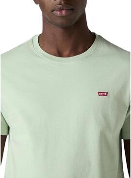 Camisa Levi's Original verde para homem.
