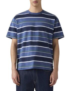 Camiseta Levi's Red Tab Vintage listrada azul para homem