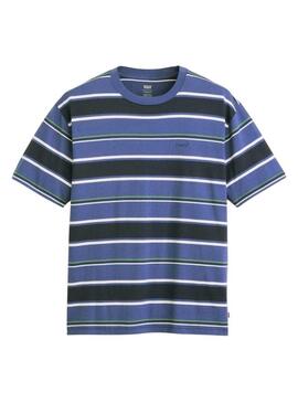 Camiseta Levi's Red Tab Vintage listrada azul para homem