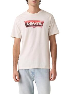Camiseta Levis Graphic bege para homem