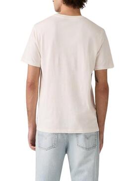 Camiseta Levis Graphic bege para homem
