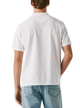 Camisa Pepe Jeans Oscar branca para homem.