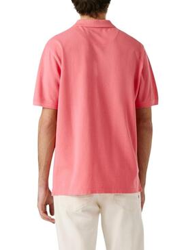 Camisa Polo Pepe Jeans Oscar rosa para homem.