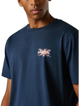 Camiseta Pepe Jeans Small Flag azul marinho para homem