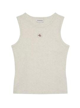 Camiseta Calvin Klein Jeans Baby cinza para mulher
