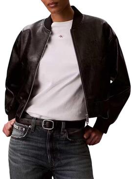 Camisa Calvin Klein Jeans Label branca para mulher