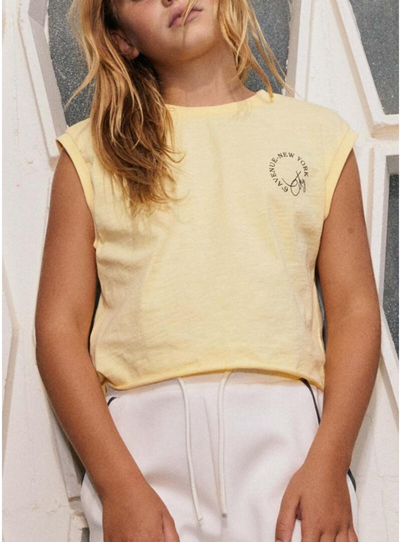 Camiseta regata gráfica Baunilha.