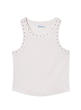 Camiseta Mayoral com alças em branco para menina.