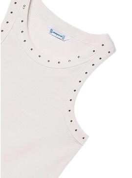 Camiseta Mayoral com alças em branco para menina.