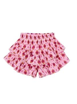 Saia-calça Mayoral rosa com babados para menina.