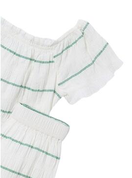 Conjunto Mayoral listrado menta para menina
