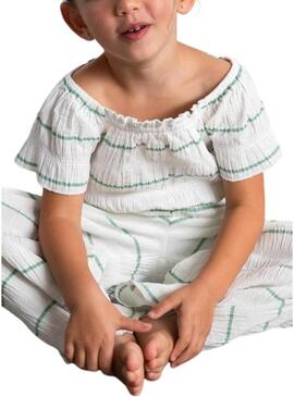 Conjunto Mayoral listrado menta para menina