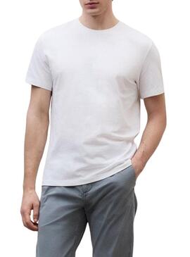 Camiseta Ecoalf Act branca para homem.