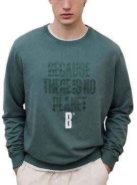 Moletom Ecoalf Bardera verde para homem.