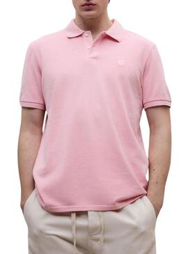 Camisa Polo Ecoalf Tedan rosa para homem