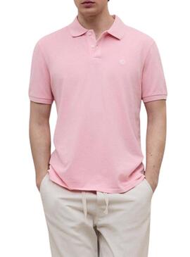 Camisa Polo Ecoalf Tedan rosa para homem