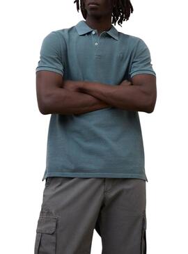 Polo Ecoalf Tedan verde para homem.