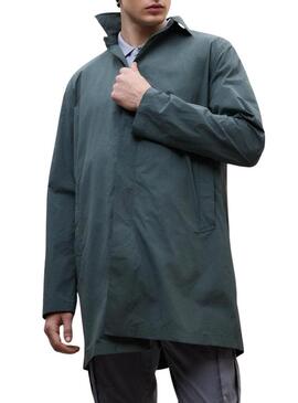 Gabardina Ecoalf Packable Vestal verde para hombreTradução em português: Trench coat Ecoalf Packable Vestal verde para homem