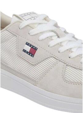 Sapatilhas Tommy Jeans Greenwich textura mista cinza para homem.