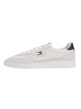 Sapatilhas Tommy Jeans Greenwich textura mista cinza para homem.