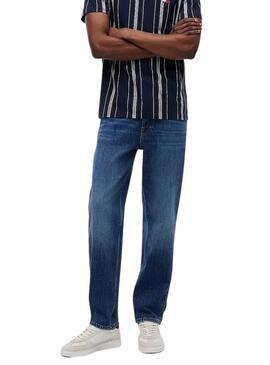 Sapatilhas Tommy Jeans Greenwich textura mista cinza para homem.