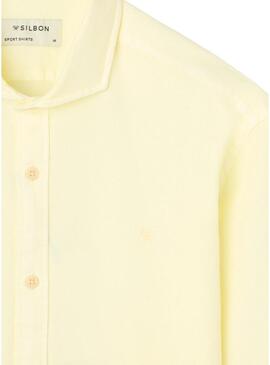 Camisa Silbon Sport amarela para homem.