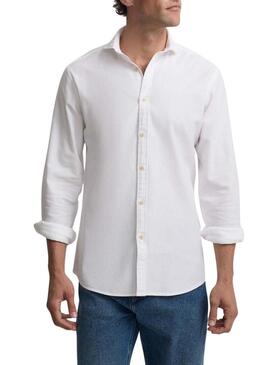Camisa Silbon Sport branca para homem.