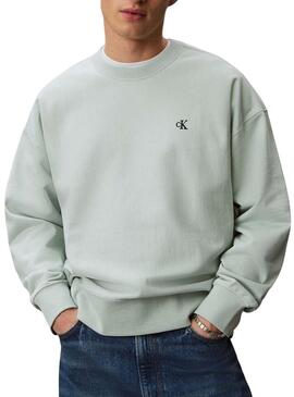 Moletom Calvin Klein Jeans turquesa para homem.