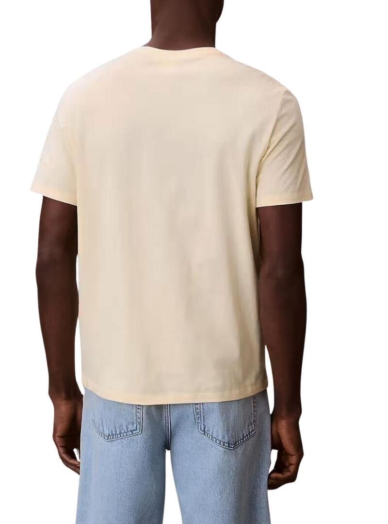 Camiseta Calvin Klein Jeans 30S amarela para homem