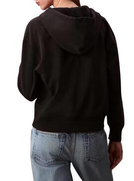 Moletom Calvin Klein Jeans Archive Logo preto para mulher
