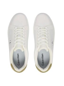 Sapatilhas Calvin Klein Jeans Classic Cupsole branco para homem.