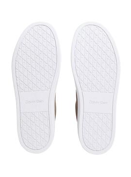 Sapatilhas Calvin Klein Jeans Classic Cupsole castanhas para homem.