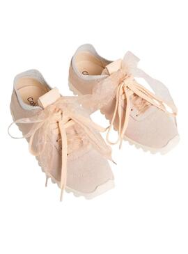 Sapatilhas Calvin Klein Jeans Laces rosa para mulher.
