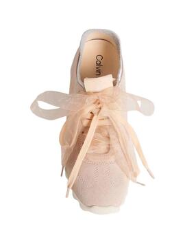 Sapatilhas Calvin Klein Jeans Laces rosa para mulher.
