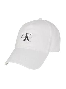 Boné Calvin Klein Jeans Monograma branco para mulher.
