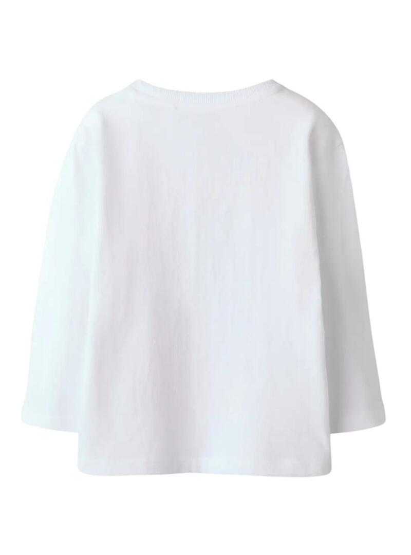 Camisa Name It robô skater branca para menino.