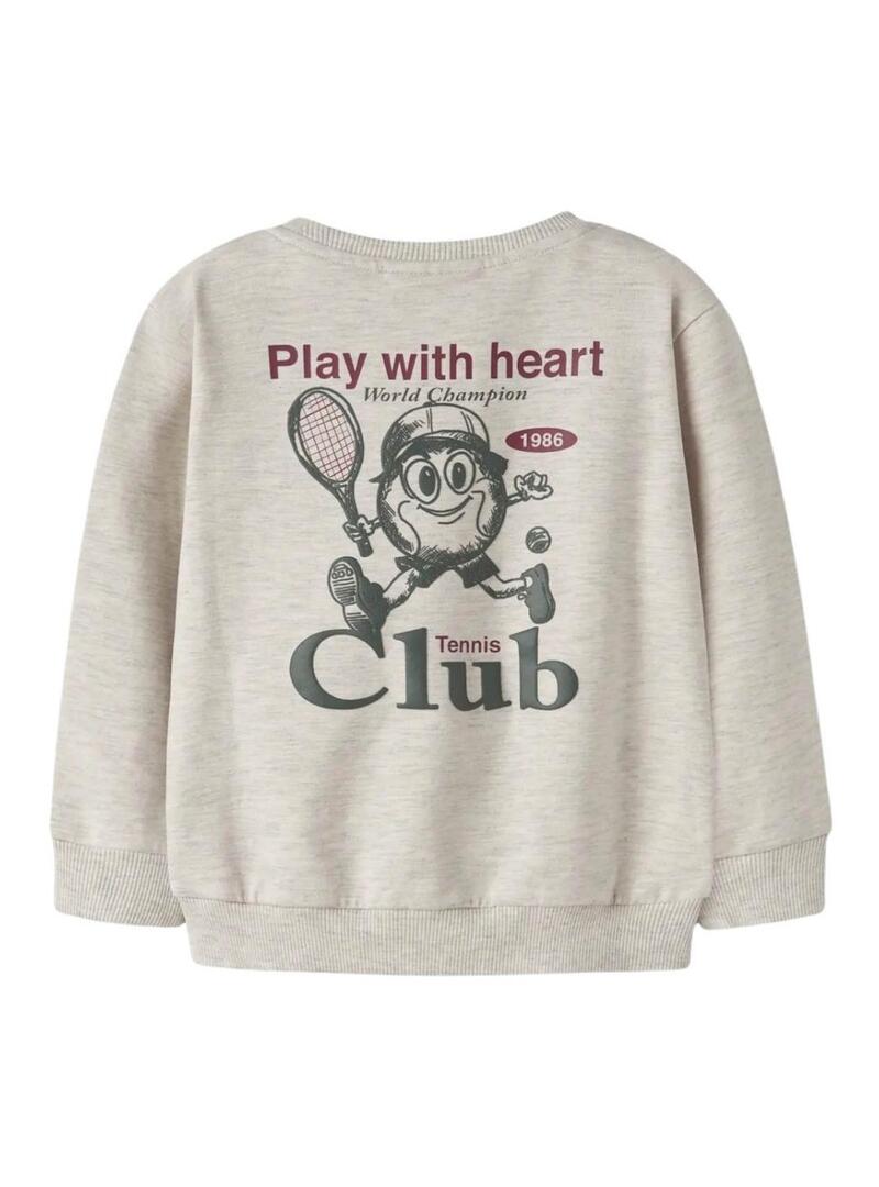 Moletom Name It tênis bege para menino.