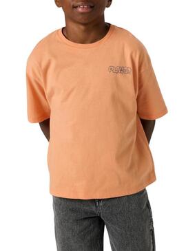 Camiseta Name It Player laranja para criança.