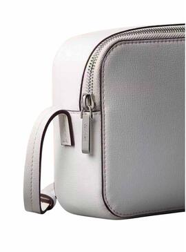Bolsa Calvin Klein Jeans Foil Logo branca para mulher
