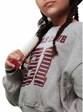 Moletom Name It Girls Club cinza para menina