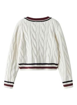 Nome Jersey Name It trançado branco para menina